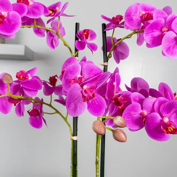 Kunstplant Orchidee 5 tak roze bloem