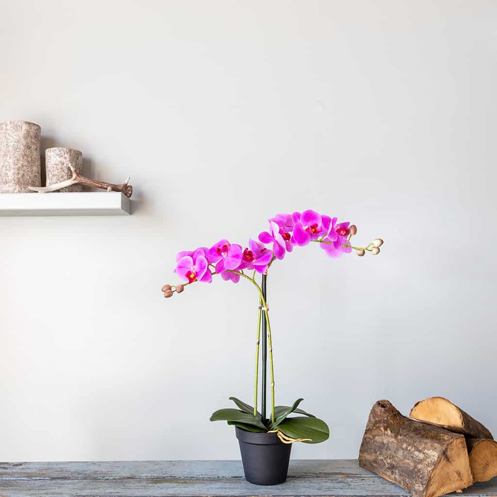 Kunstplant orchidee roze 2 tak