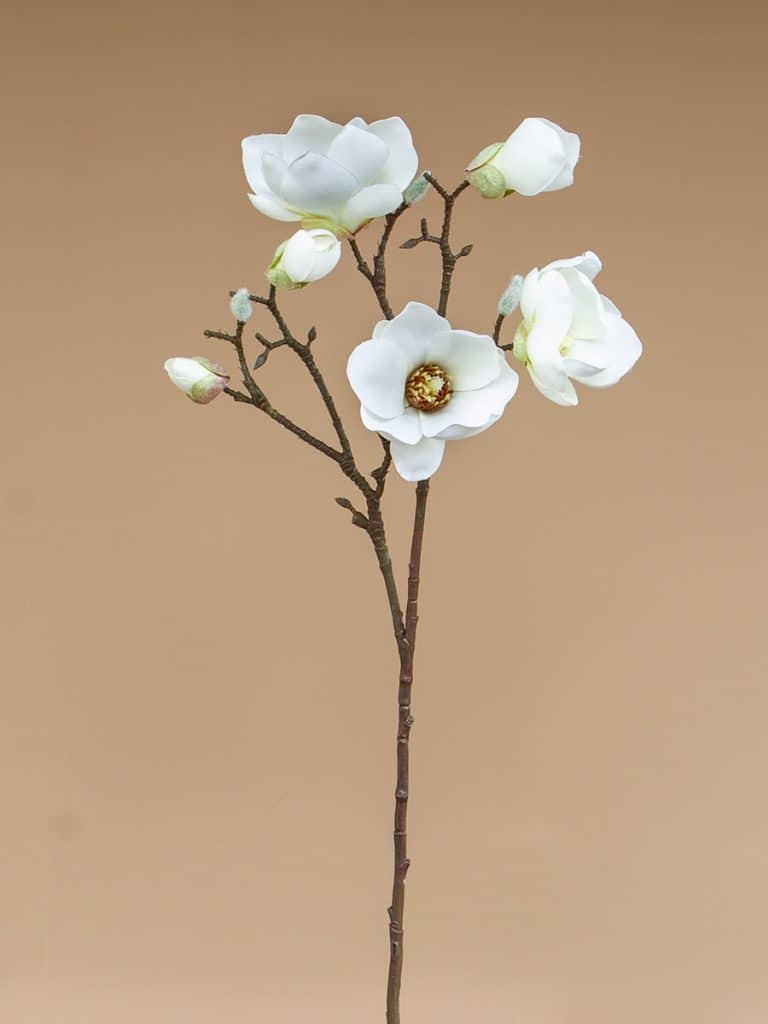 Kunstbloem magnolia wit